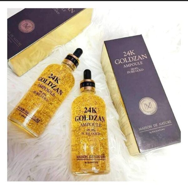 24K Goldzan Facial Serum Ampoule Pure Gold 99.9% Maison De Nature 100 Ml